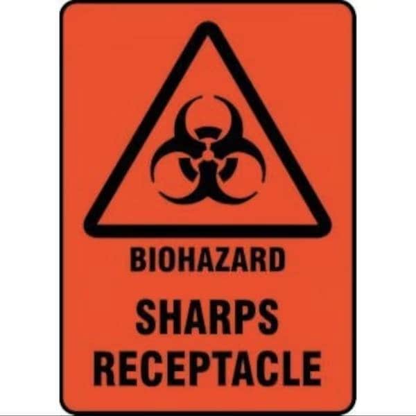 Accuform SAFETY SIGN BIOHAZARD SHARPS MBHZ516XT MBHZ516XT - main